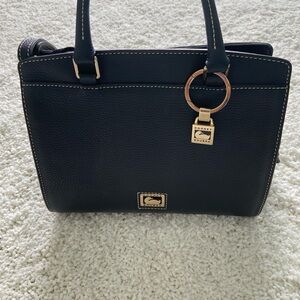 Dooney & Bourke Leather Black Satchel pebble grain